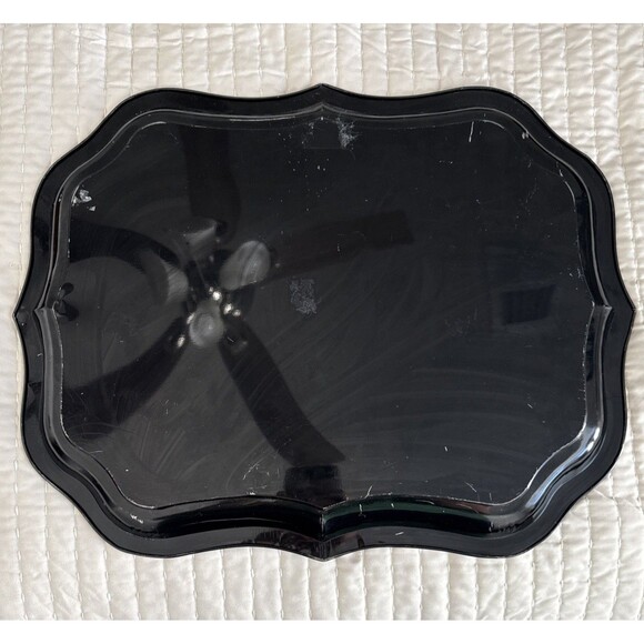 Vintage Metal Serving Tray Wine Cheese & Fruit Scene - Picture 2 of 3